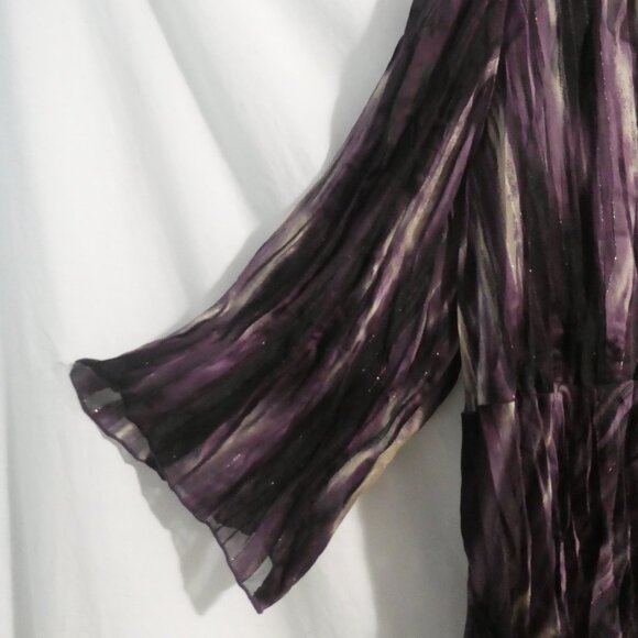 CONTEMPO by PENNINGTONS | size 20 | Sheer Mixed Purple Tie Front Cardigan - Picture 3 of 15
